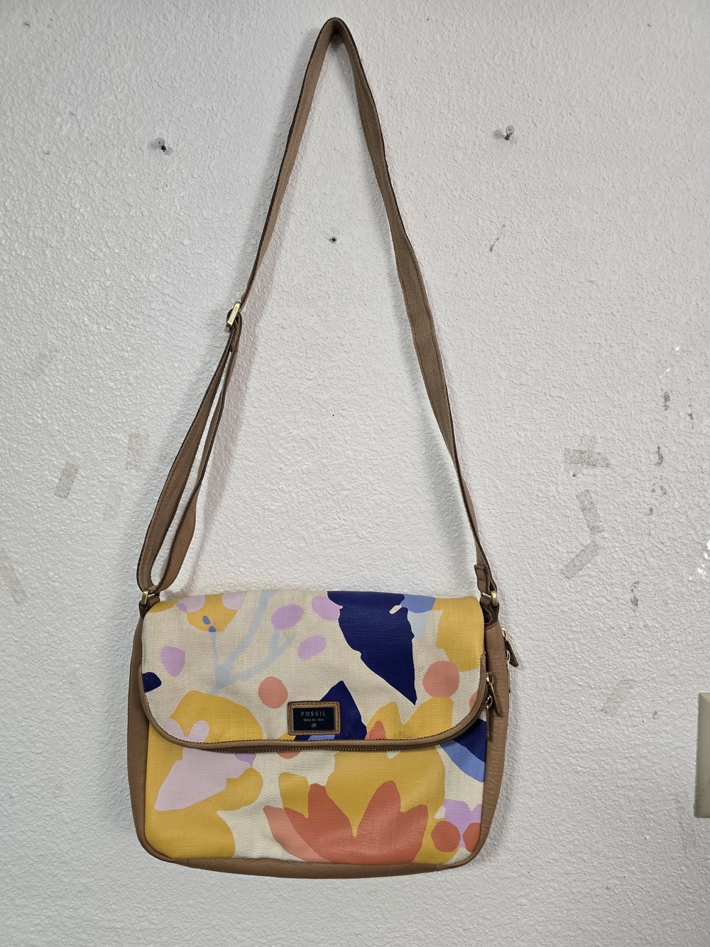 Fossil Women's Floral Crossbody Bag - Yellow Multicolor